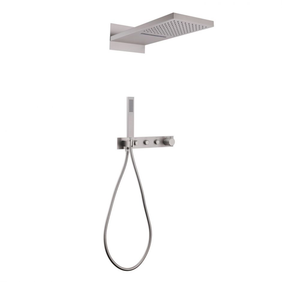 Изображение Душевая система ABBER Rund AF8752SP скрытого монтажа без излива, термостат, сатин