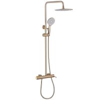 Душевая стойка ABBER Emotion AF8816GL с изливом, золото матовое схема 1 Душевая стойка ABBER Emotion AF8816GL с изливом, золото матовое схема 1