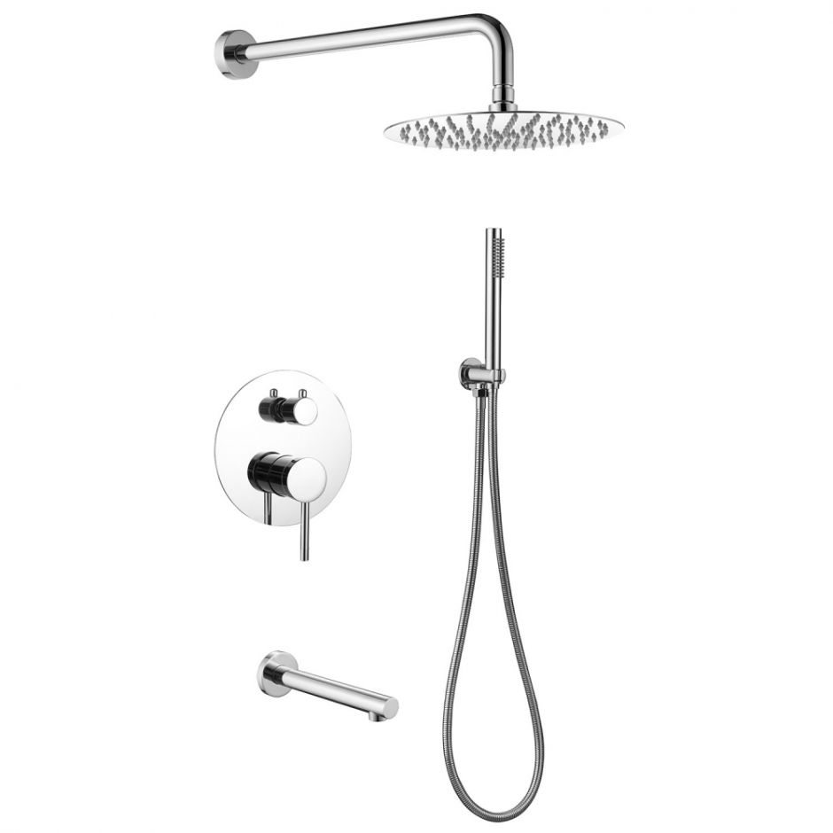 Изображение Душевая система ABBER Emotion AF8817 скрытого монтажа с изливом, хром