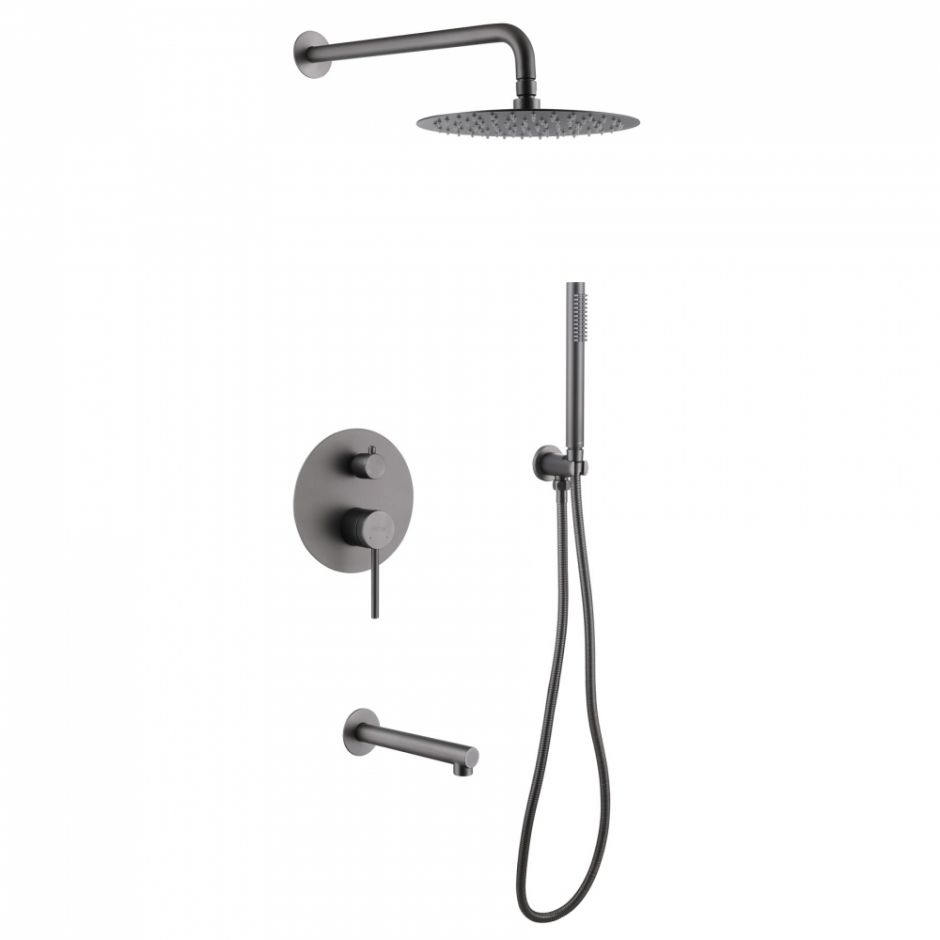 Изображение Душевая система ABBER Emotion AF8817NG скрытого монтажа с изливом, никель