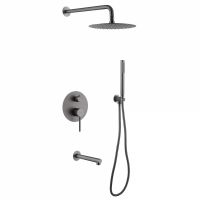 Душевая система ABBER Emotion AF8817NG скрытого монтажа с изливом, никель схема 1