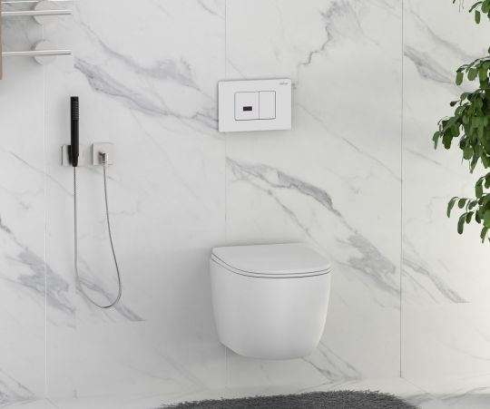 Кнопка смыва сенсорная ABBER AC0122SMW белая матовая схема 4 Кнопка смыва сенсорная ABBER AC0122SMW белая матовая схема 4