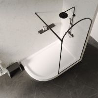 Душевой поддон ABBER AD3E129 R 120х90 асимметричный, акриловый, белый схема 7