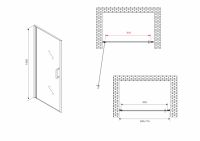 Душевая дверь ABBER Sonnenstrand AG04070M 70 см схема 2 Душевая дверь ABBER Sonnenstrand AG04070M 70 см схема 2