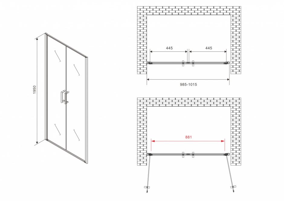 Душевая дверь ABBER Sonnenstrand AG04100BC 100 см ФОТО