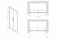 Душевая дверь ABBER Sonnenstrand AG04100BC 100 см схема 2 Душевая дверь ABBER Sonnenstrand AG04100BC 100 см схема 2