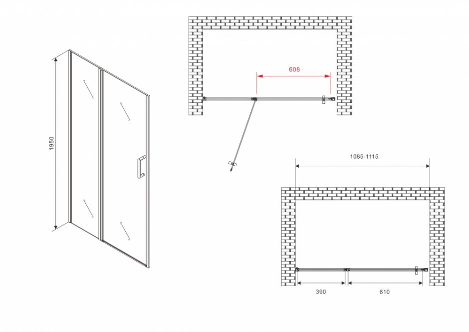Душевая дверь ABBER Sonnenstrand AG04110MS 110 см ФОТО