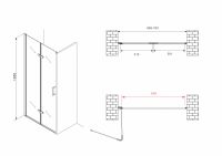 Душевая дверь ABBER Zart AG08070P 70 см схема 2