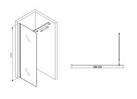 Душевая перегородка ABBER Immer Offen AG61120 схема 2