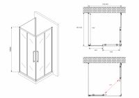 Душевой уголок ABBER Schwarzer Diamant AG02080BH-S80B 80х80 см схема 2