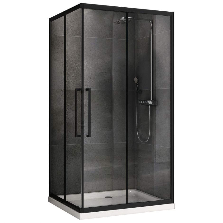 Душевой уголок ABBER Schwarzer Diamant AG02128BH 120х80 см