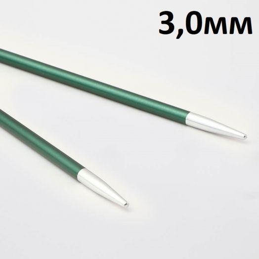 Спицы съемные для вязания Knit Pro Zing стандартные (для длины тросика 28-126см), алюминий
