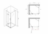 Душевой уголок ABBER Zart AG08120-S81 120х80 см схема 2