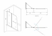 Шторка на ванну ABBER Ewiges Wasser AG50100B схема 2