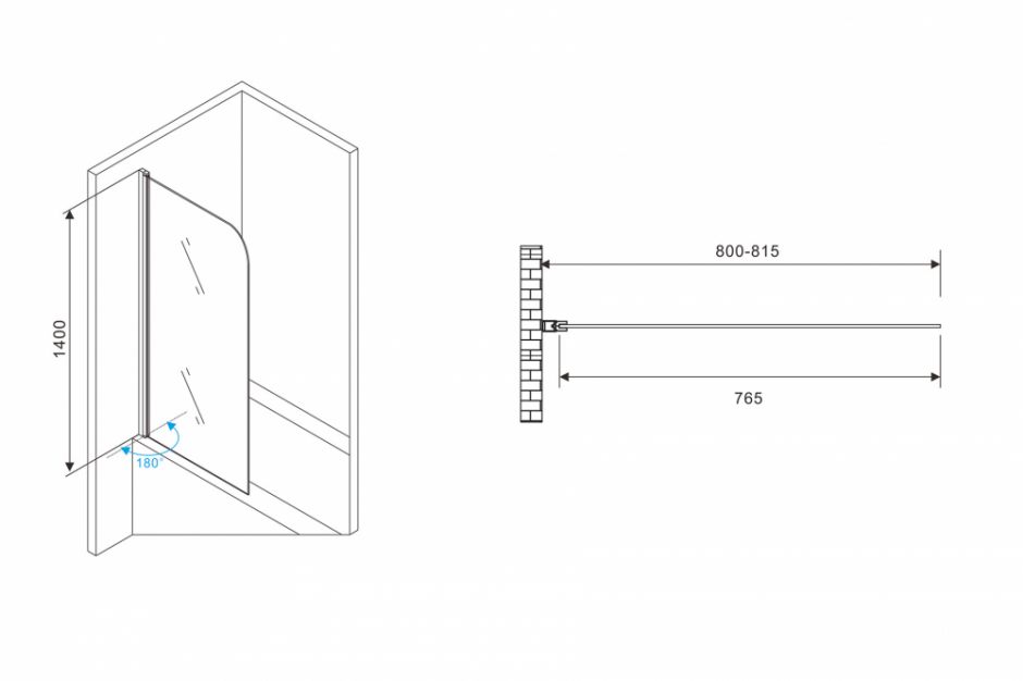 Шторка на ванну ABBER Ewiges Wasser AG52080 ФОТО