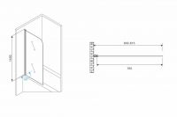 Шторка на ванну ABBER Ewiges Wasser AG52080B схема 2