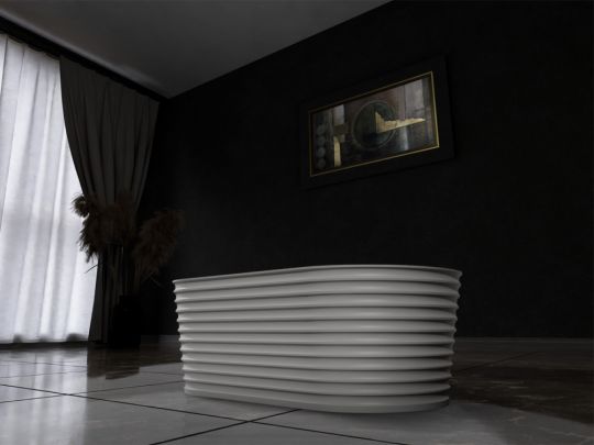 Ванна из искусственного камня ABBER Stein AS9650 белая матовая схема 11