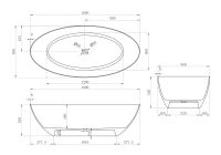 Карбоновая ванна ABBER Karbon AK9002-1.8 черная схема 2