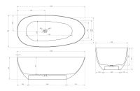 Карбоновая ванна ABBER Karbon AK9011-1.7 черная схема 2