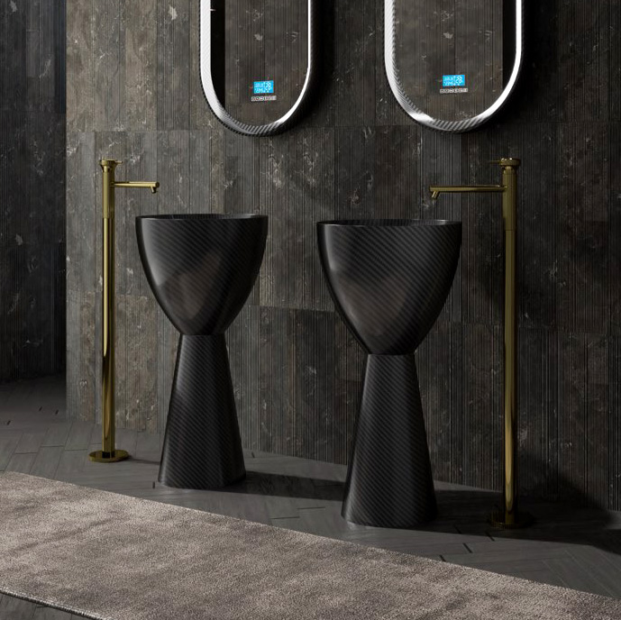 Изображение Раковина отдельностоящая карбоновая ABBER Karbon AK2003 черная