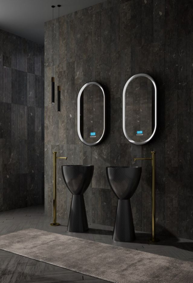 Раковина отдельностоящая карбоновая ABBER Karbon AK2003 черная ФОТО