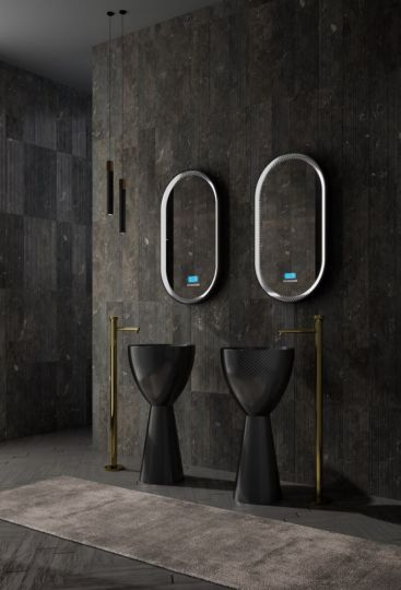 Раковина отдельностоящая карбоновая ABBER Karbon AK2003 черная схема 3