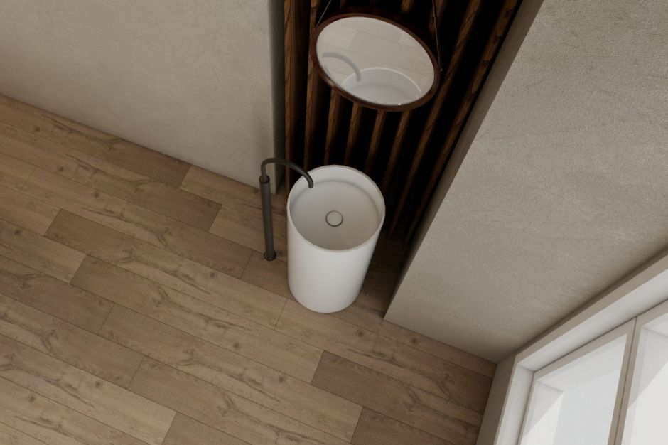 Раковина отдельностоящая ABBER Stein AS2516-H белая матовая ФОТО