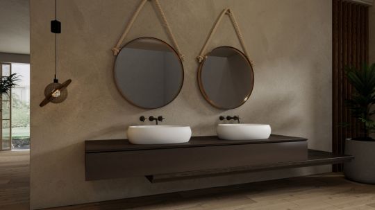 Раковина накладная ABBER Stein AS2632 белая матовая схема 4