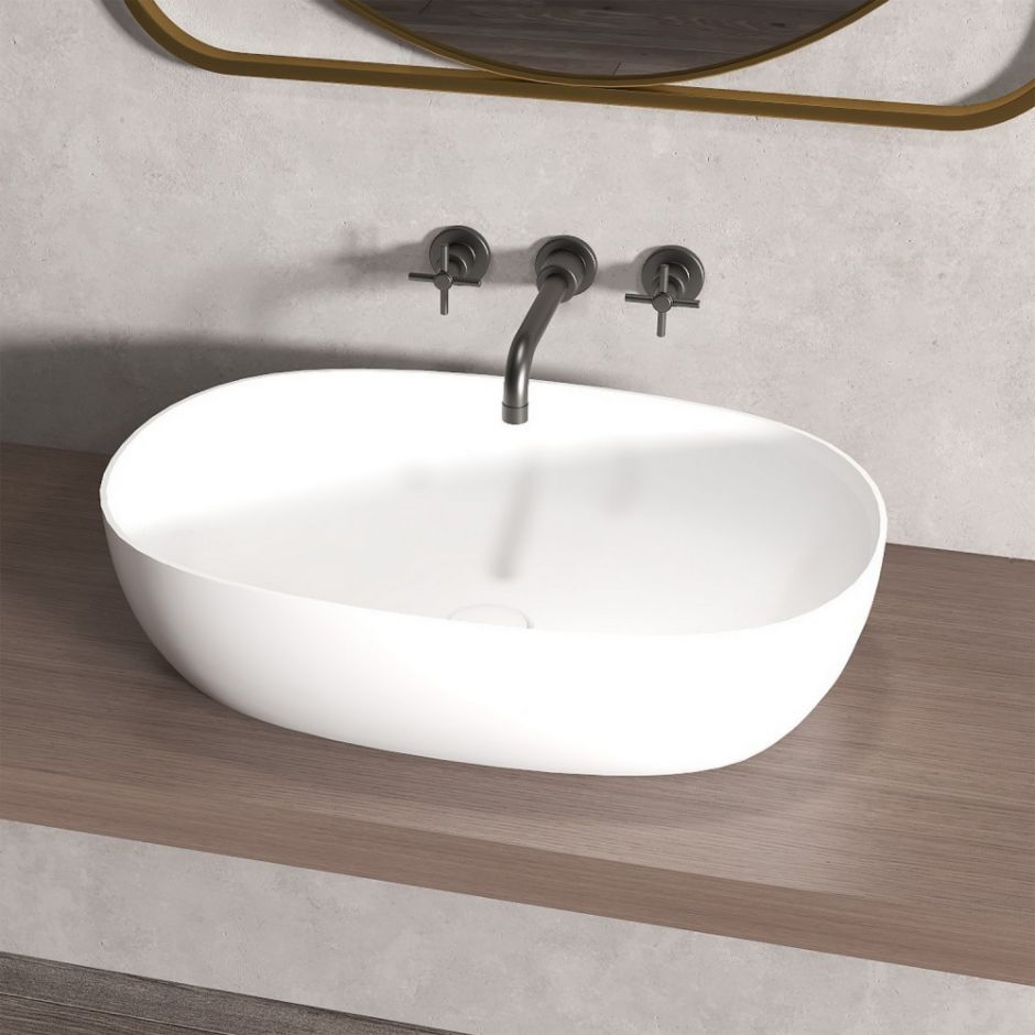 Изображение Раковина накладная ABBER Stein AS2633 белая матовая