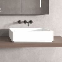 Раковина накладная ABBER Stein AS2634 белая матовая схема 1