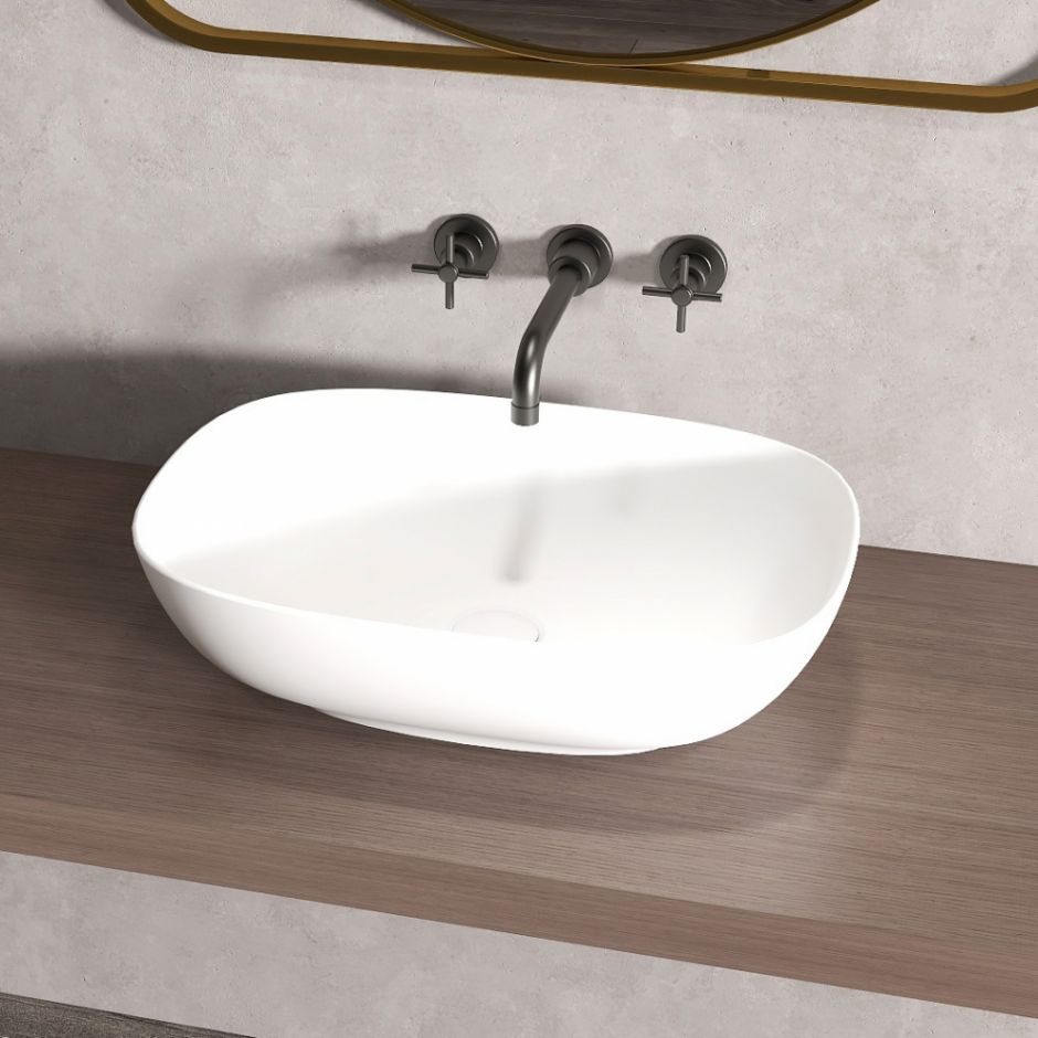 Изображение Раковина накладная ABBER Stein AS2637 белая матовая