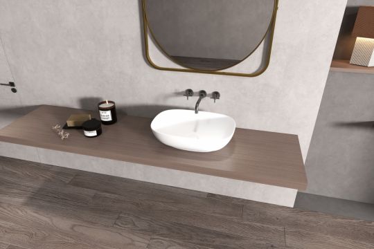 Раковина накладная ABBER Stein AS2637 белая матовая схема 3 Раковина накладная ABBER Stein AS2637 белая матовая схема 3