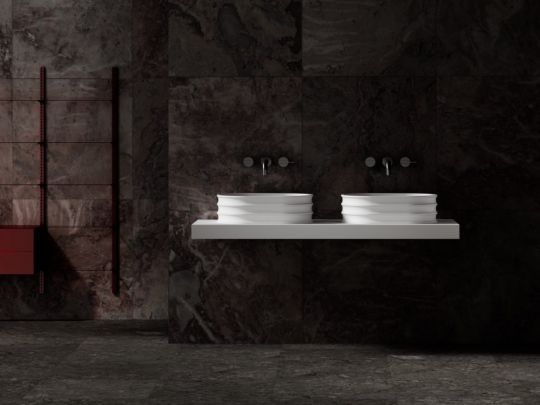 Раковина накладная ABBER Stein AS2650 белая матовая схема 4