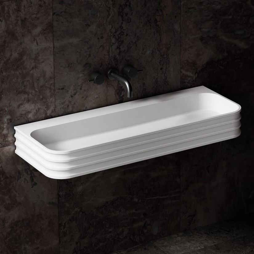 Раковина подвесная ABBER Stein AS2651-0.8 белая матовая цена от 95 625 ₽ Фото Раковина подвесная ABBER Stein AS2651-0.8 белая матовая