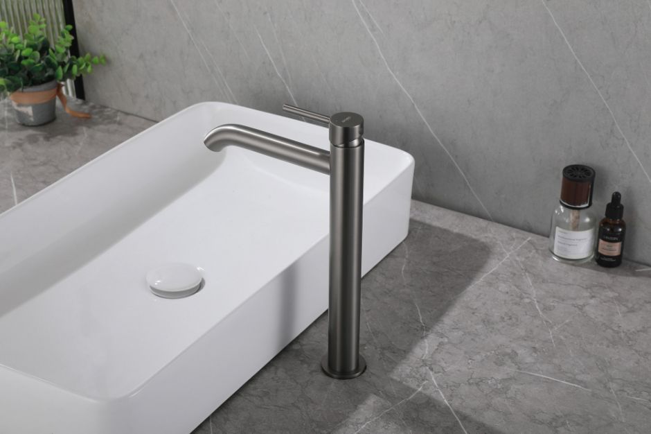 Смеситель ABBER Wasser Kreis AF8111NG для накладной раковины, никель ФОТО