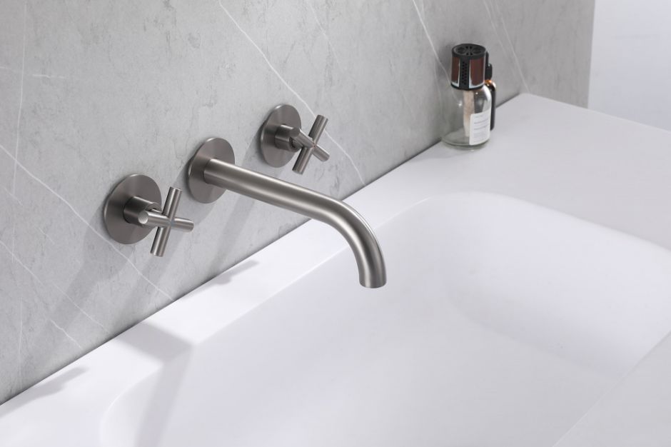 Смеситель ABBER Wasser Kreis AF81121NG для раковины скрытого монтажа, никель ФОТО