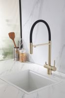 Смеситель ABBER Wasser Kreis AF81141G для кухни с подключением фильтра и выдвижной лейкой, золото матовое схема 3