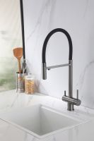 Смеситель ABBER Wasser Kreis AF81141NG для кухни с подключением фильтра и выдвижной лейкой, никель схема 3