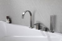 Смеситель ABBER Wasserfall AF8613NG на борт ванны, никель схема 3