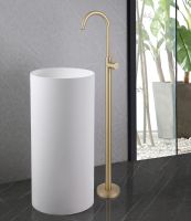 Смеситель ABBER Wasser Kreis AF8141G напольный для раковины, золото матовое схема 3