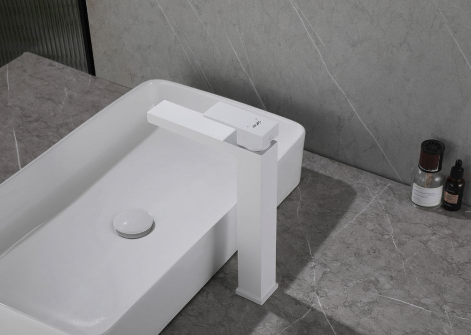 Смеситель ABBER Daheim AF8211W для раковины, белый матовый ФОТО