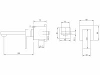 Смеситель ABBER Daheim AF8212SP для раковины скрытого монтажа, сатин схема 2