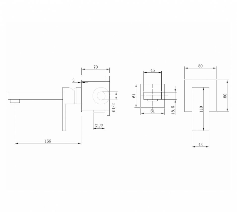 Смеситель ABBER Daheim AF8212W для раковины скрытого монтажа, белый матовый ФОТО