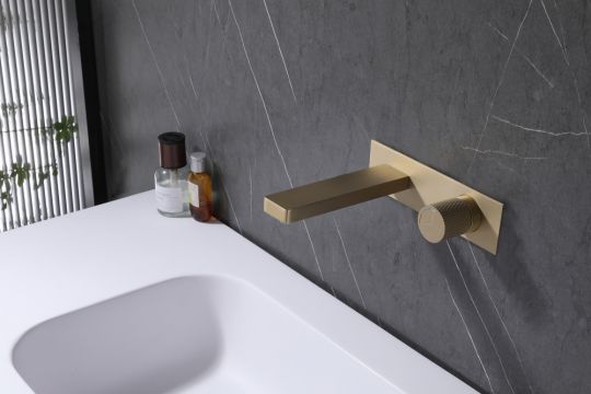 Смеситель ABBER Rund AF8712G для раковины скрытого монтажа, золото матовое схема 3 Смеситель ABBER Rund AF8712G для раковины скрытого монтажа, золото матовое схема 3