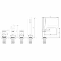 Смеситель ABBER Emotion AF8813NG на борт ванны, никель схема 2