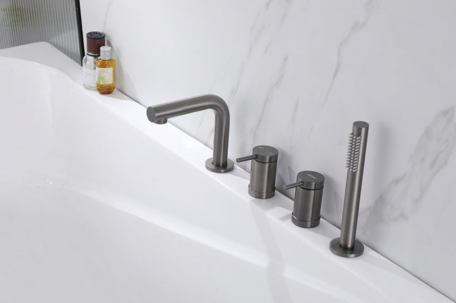 Смеситель ABBER Emotion AF8813NG на борт ванны, никель ФОТО