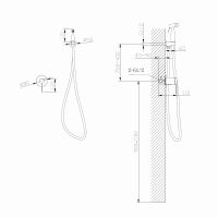 Смеситель ABBER Emotion AF8825NG с гигиеническим душем, никель схема 2 Смеситель ABBER Emotion AF8825NG с гигиеническим душем, никель схема 2