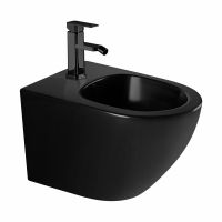 Биде ABBER Bequem AC1150MB подвесное черное матовое схема 1