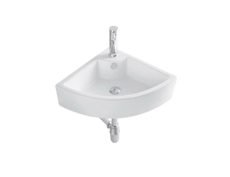 Раковина подвесная угловая AQUATEK AQ5166B-00 универсальная установка