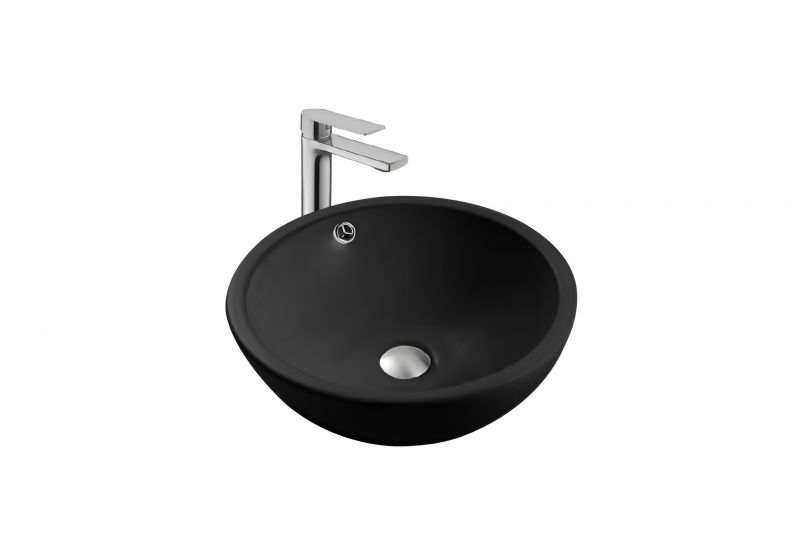 Раковина накладная для установки на столешницу AQUATEK AQ5354-MB матовый черный